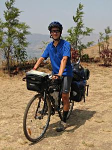 Posing for the camera at the Panchgani hill station, India.