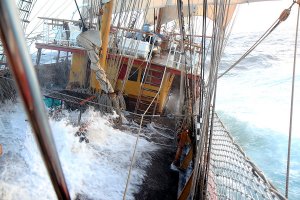 Some water on the deck, no need to worry. Some water on the deck, no need to worry.