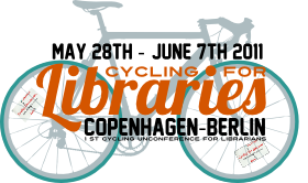 Cycling for Libraries logo.