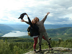 Me and Sandra on the slopes of Mt. Roan, Telemark, Norway.