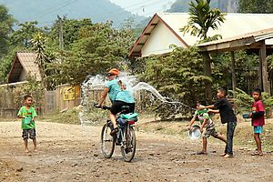 A free shower cools the body nicely when cycling. :-)