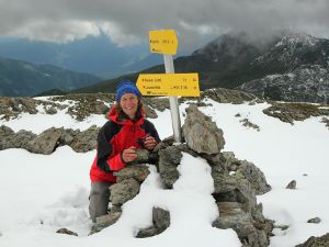 A hole in the clouds on Grafmartspitze, Austria.