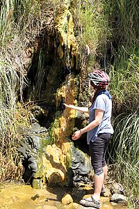 A natural hot spring in National Park Lanin, Argentina.