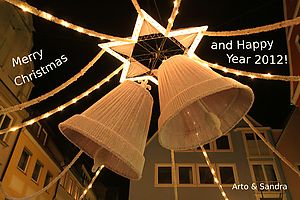 Christmas bells in Memmingen, Germany.