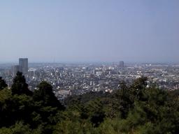 Kanazawa viewed from the Utatsuyama mountain.