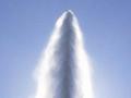 Top of Jet d'eau, the famous fountain in Geneva