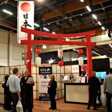 Japanese style torii at the Laatumatkat stand.