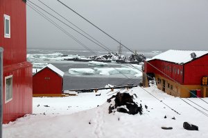 An Argentinian village on the Antarctic Peninsula