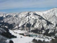 View down to the valley at Hakusan Ichirino Onsen ski resort
